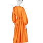 Langes, orangefarbenes Kleid