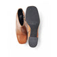 Cognac-colored heeled ankle boots