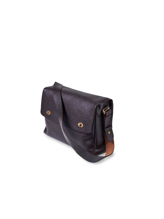 Espressofarbene Messenger-Bag von Felisi