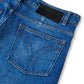 Blaue, tappered Jeans