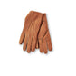Cognacfarbene Handschuhe aus Kalbsleder mit Cashmere-Futter