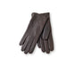Dunkelbraune Handschuhe aus Hirschleder mit Cashmere-Futter