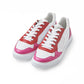 Weißer Sneaker mit Rot/Pinken Details