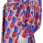 Puderfarbenes Baumwollkleid mit Pineapple-Print